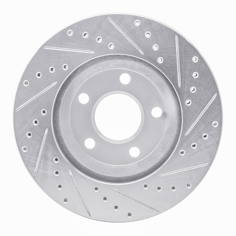Buick Park Avenue Brake Rotor (1) - Front Left - R1 Concepts - Drilled & Slotted - Silver - 2005